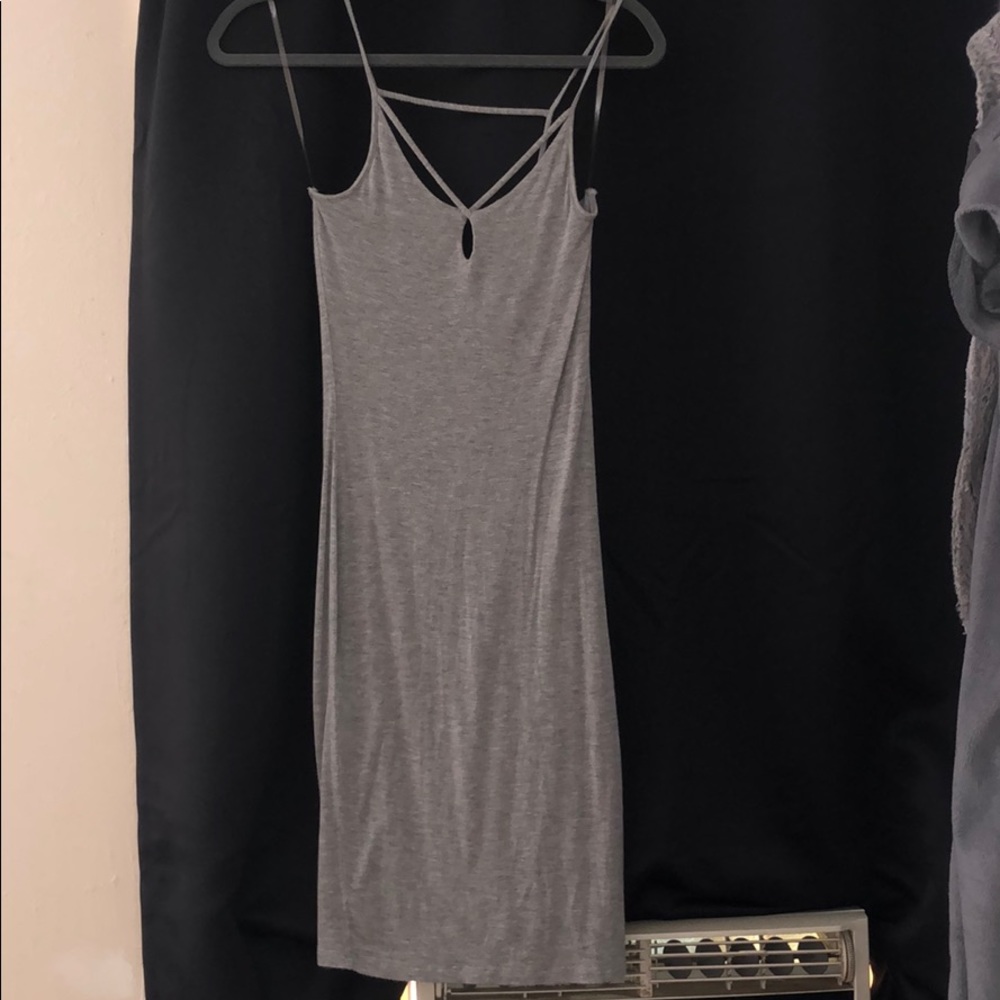 Grey midi dress